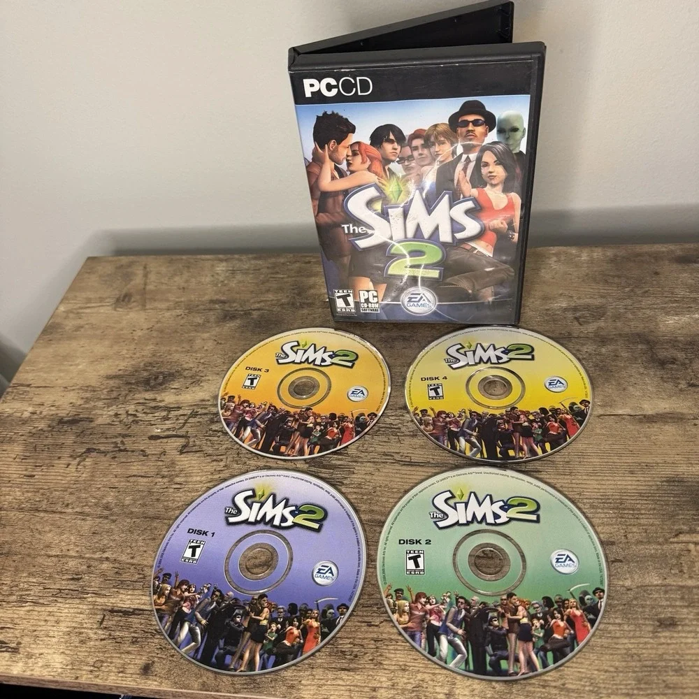 The Sims 2 (PC, 2004) CD-ROM Complete 4-Disc Set